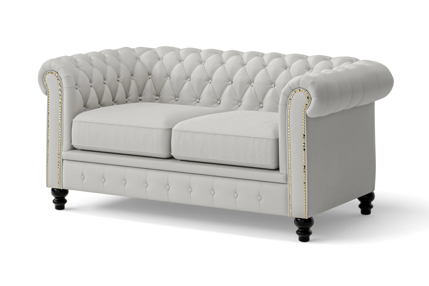 Aversa 2 Seater Sofa White Leather