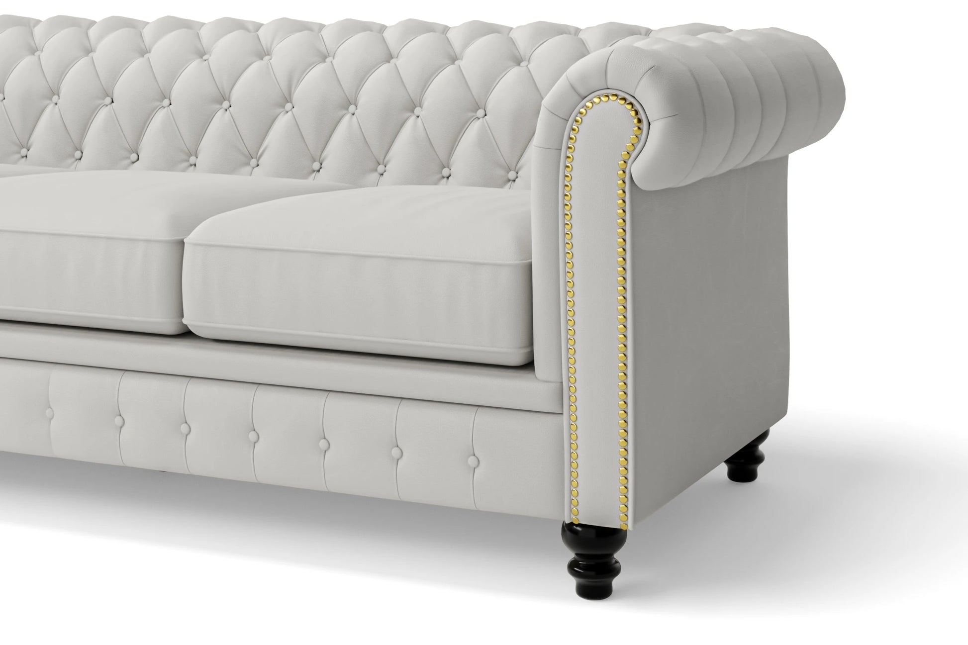 Aversa 2 Seater Sofa White Leather