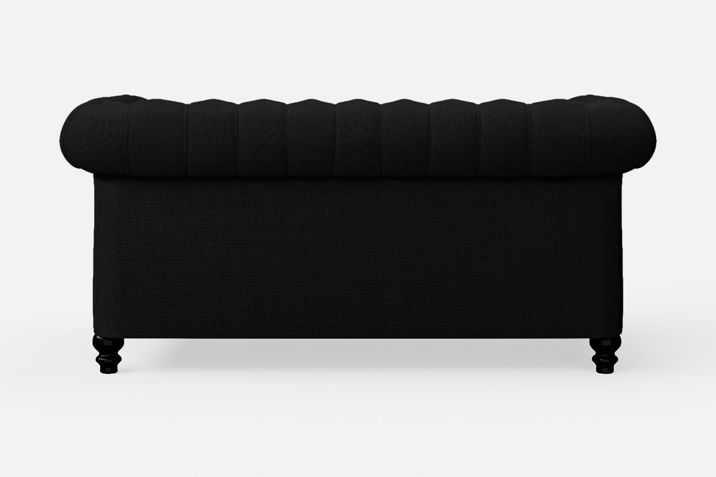 Aversa 2 Seater Sofa Black Linen Fabric