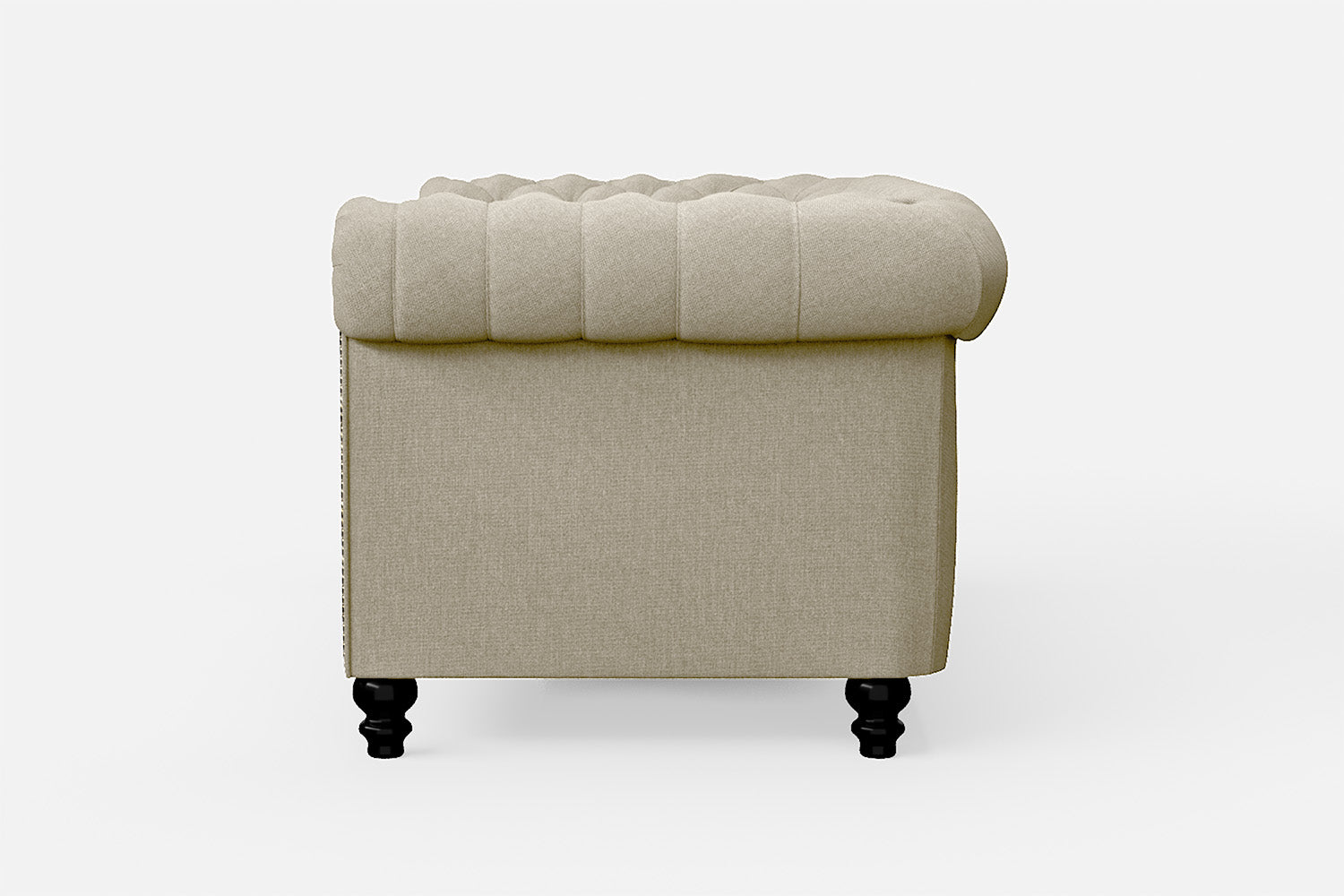 Aversa 2 Seater Sofa Cream Linen Fabric