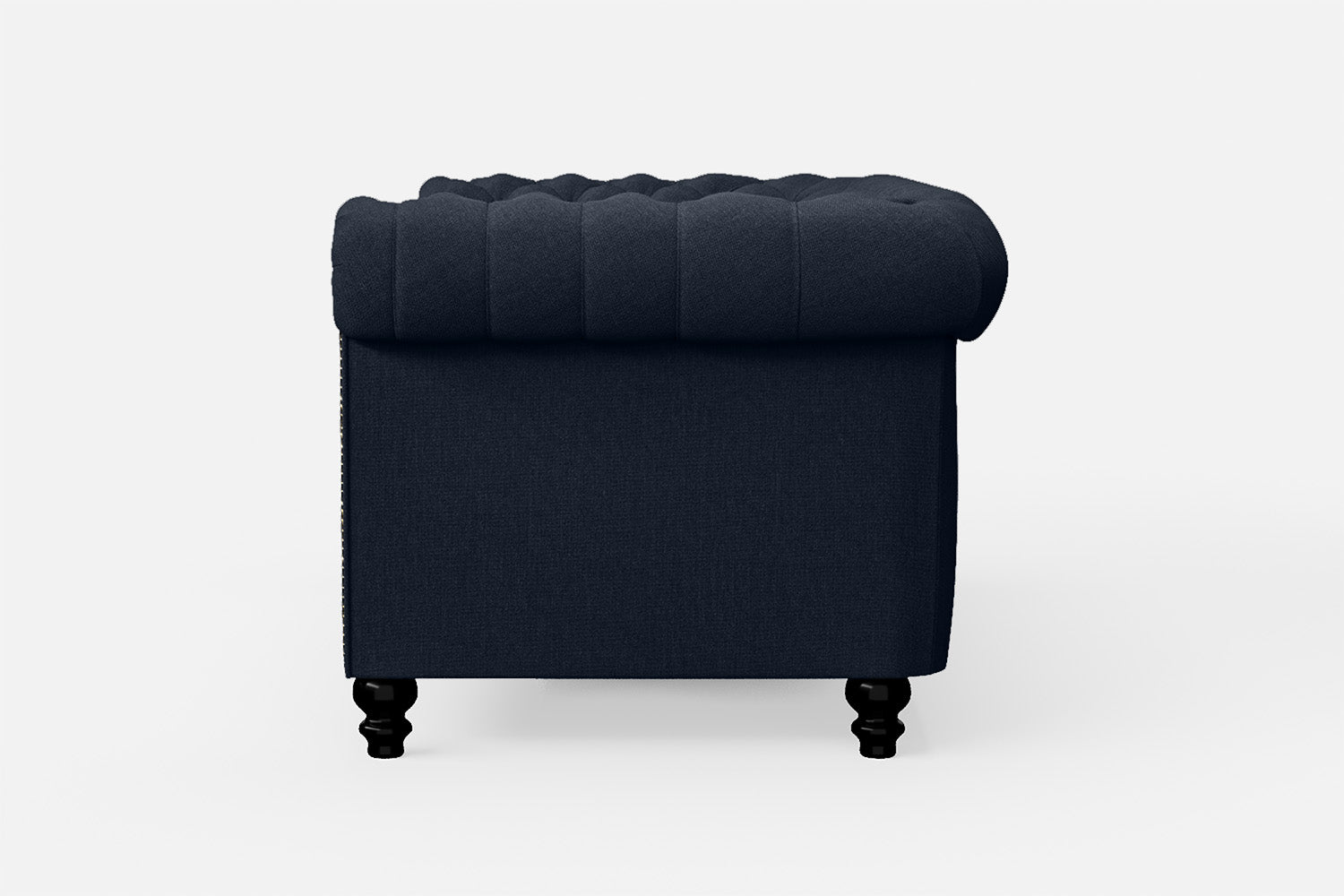 Aversa 2 Seater Sofa Dark Blue Linen Fabric