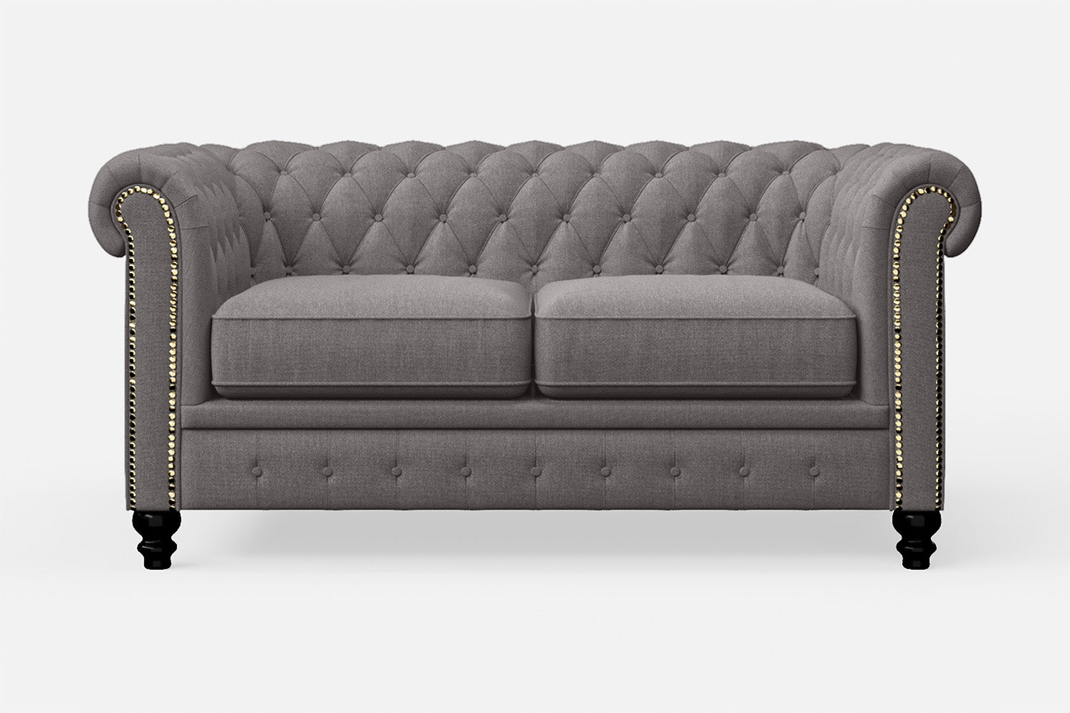 Aversa 2 Seater Sofa Grey Linen Fabric