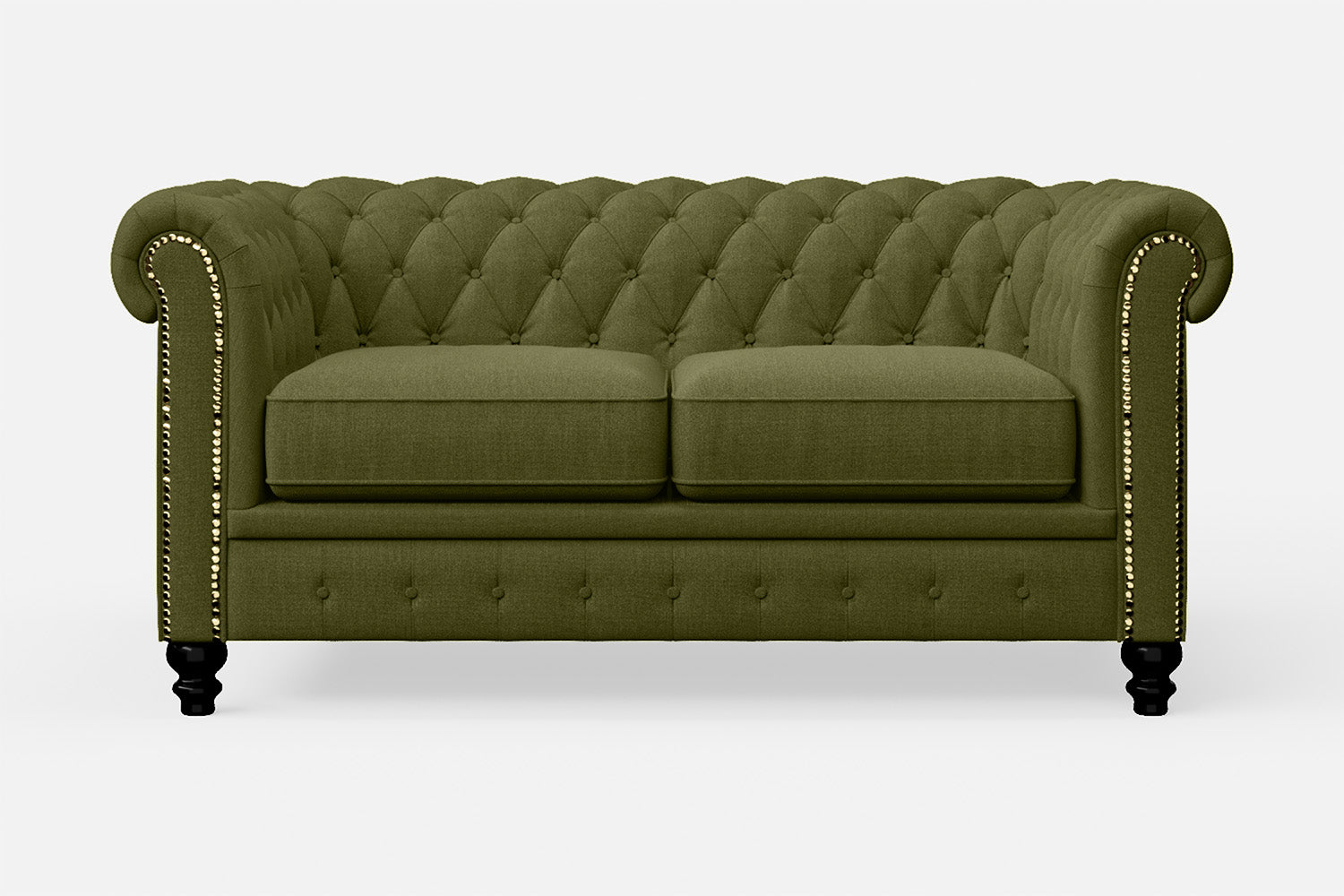 Aversa 2 Seater Sofa Olive Linen Fabric