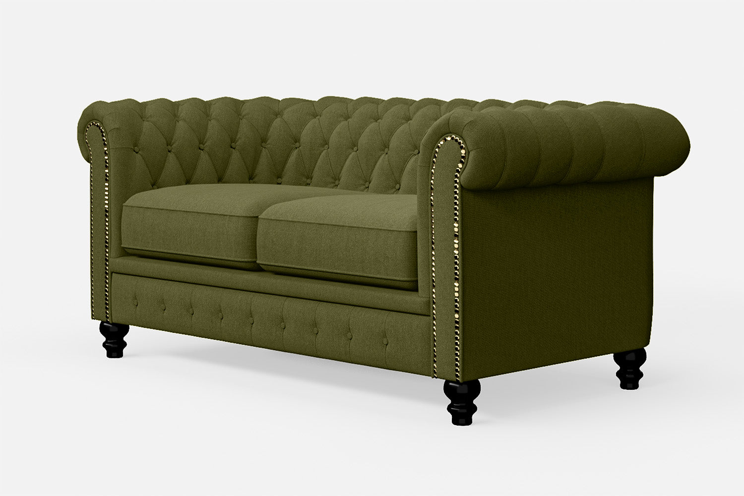 Aversa 2 Seater Sofa Olive Linen Fabric