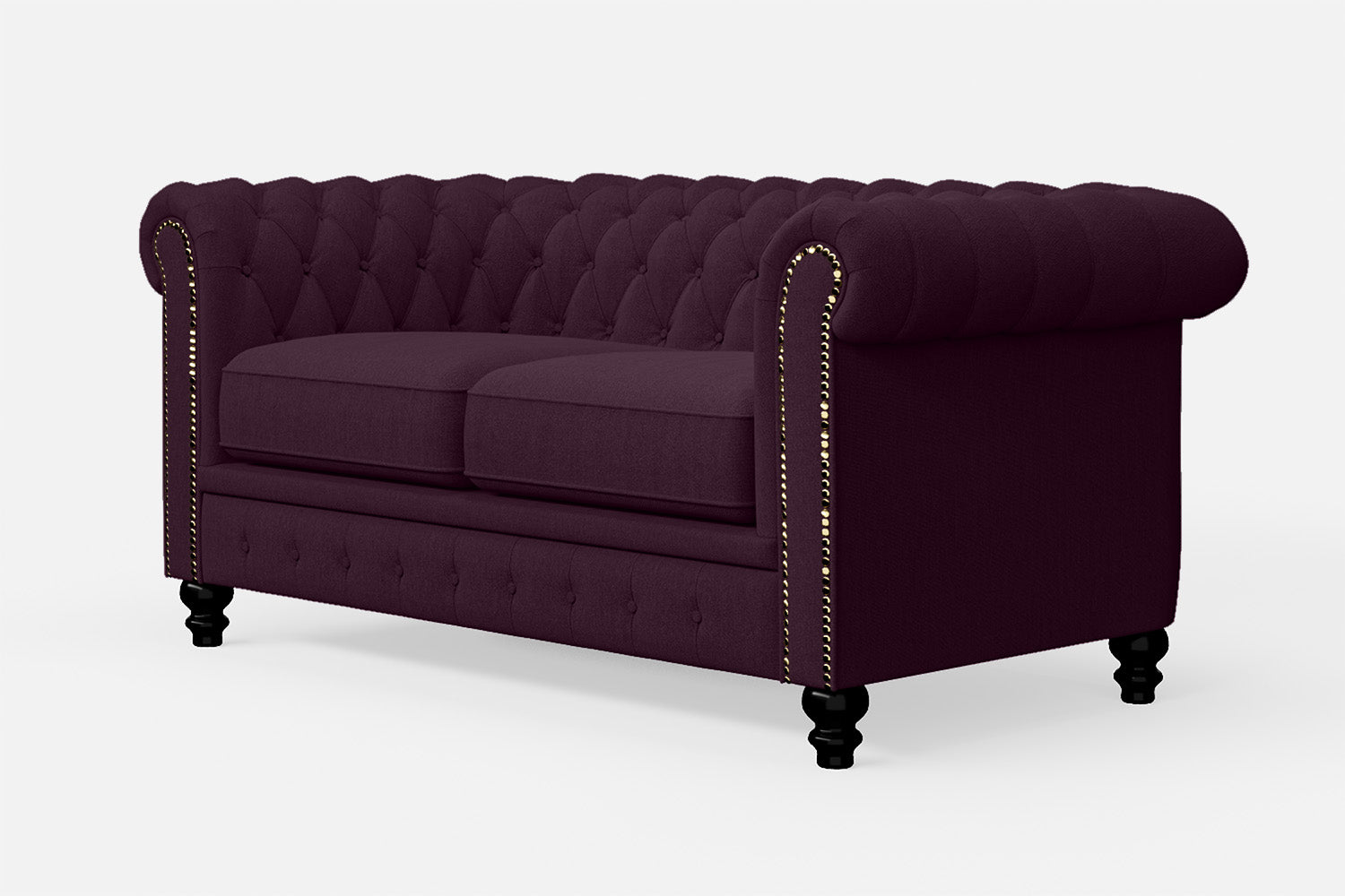 Aversa 2 Seater Sofa Purple Linen Fabric