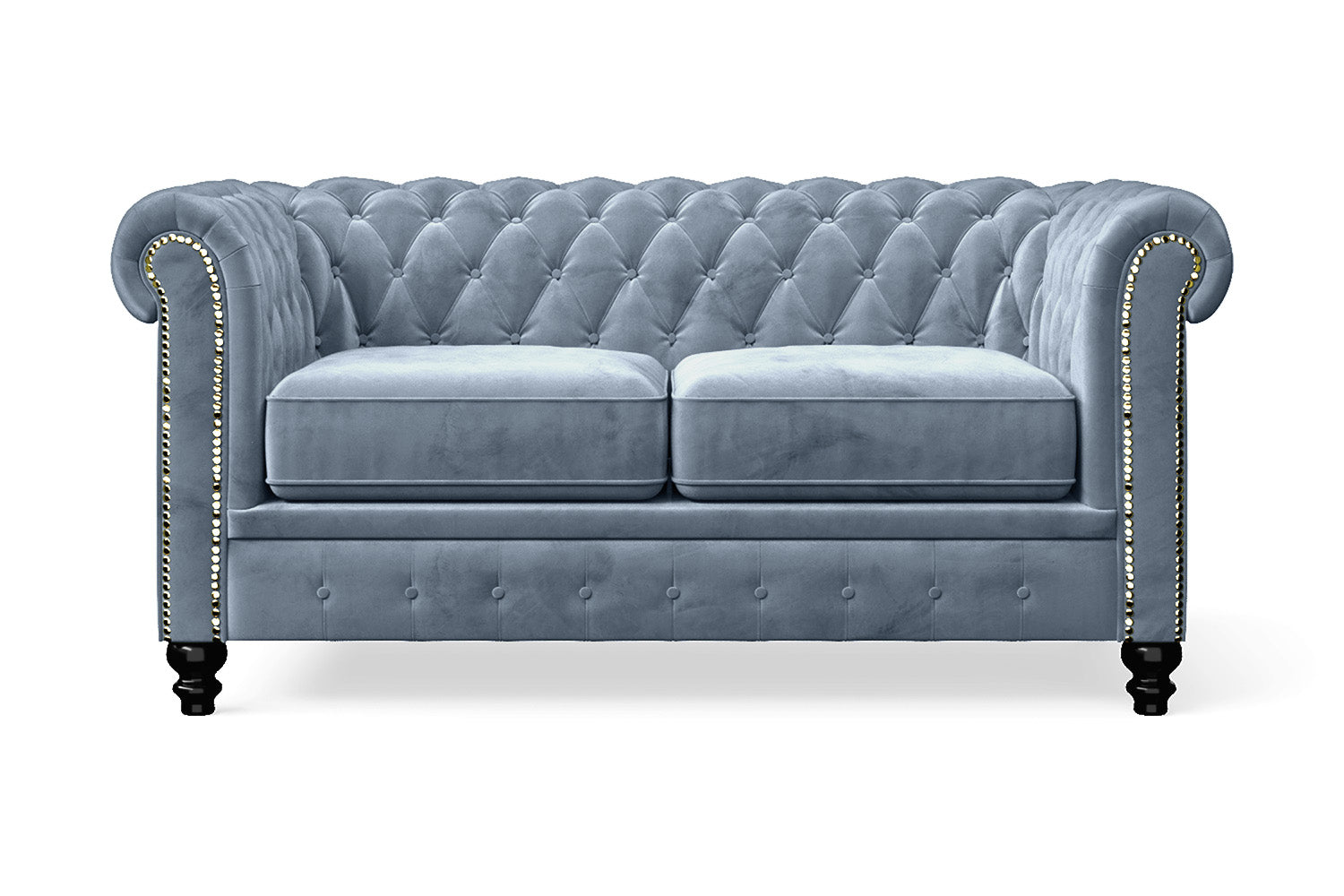 Aversa 2 Seater Sofa Baby Blue Velvet