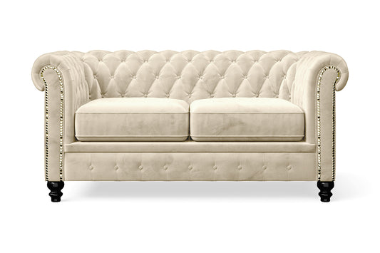 Aversa 2 Seater Sofa Cream Velvet