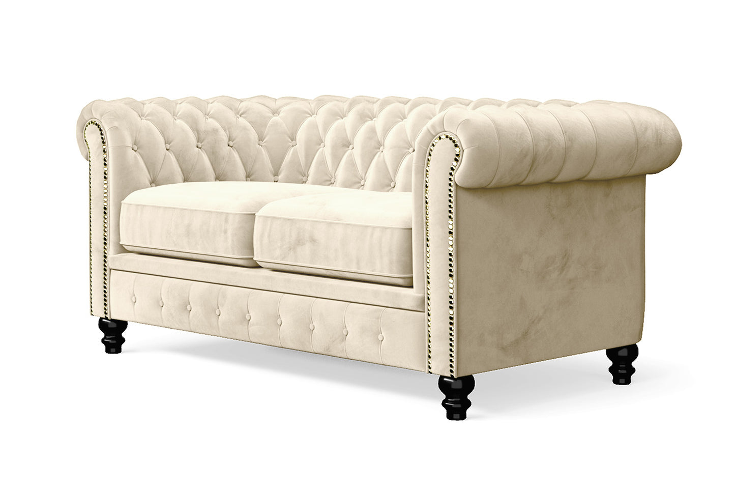 Aversa 2 Seater Sofa Cream Velvet