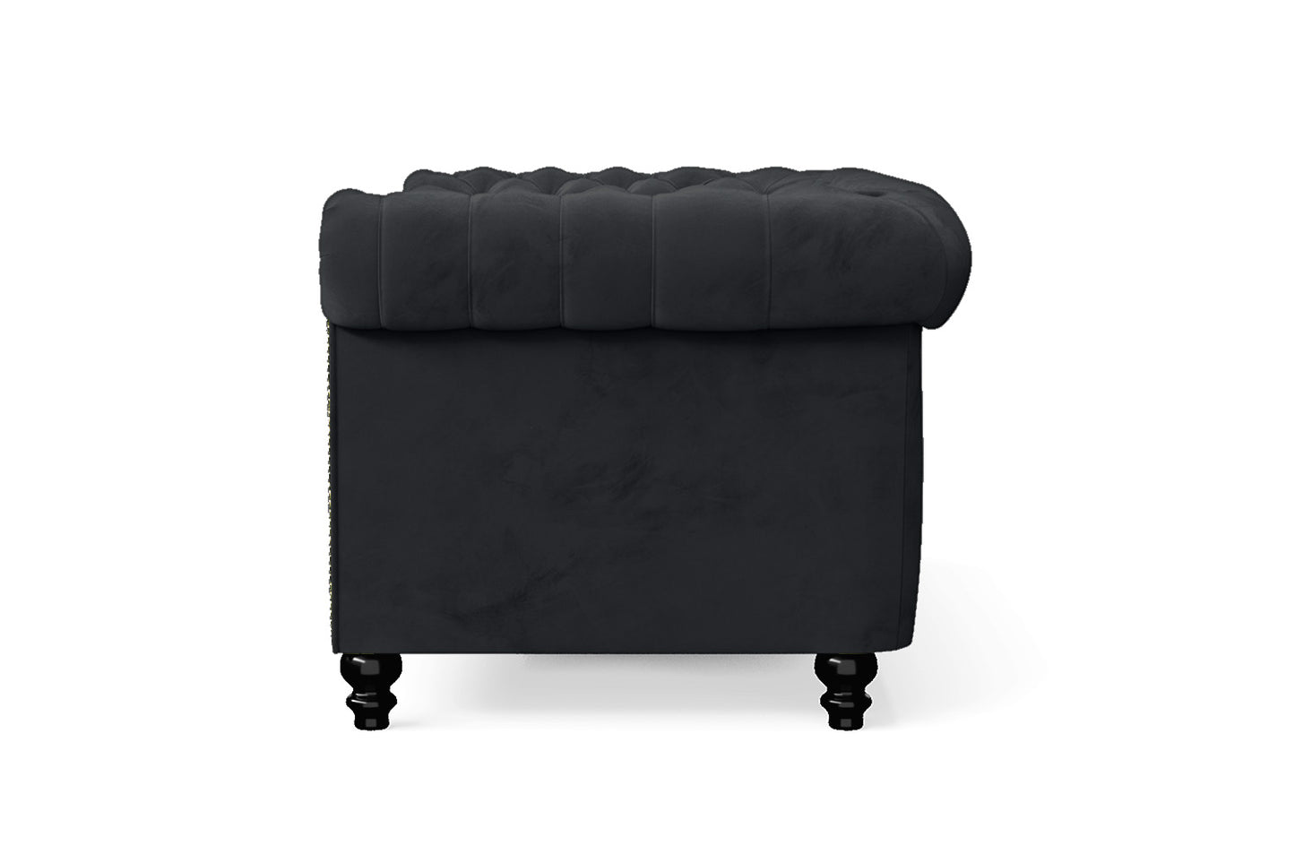 Aversa 2 Seater Sofa Dark Grey Velvet