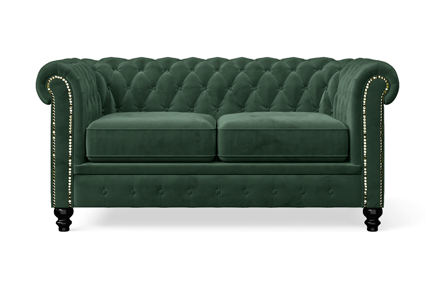 Aversa 2 Seater Sofa Green Velvet