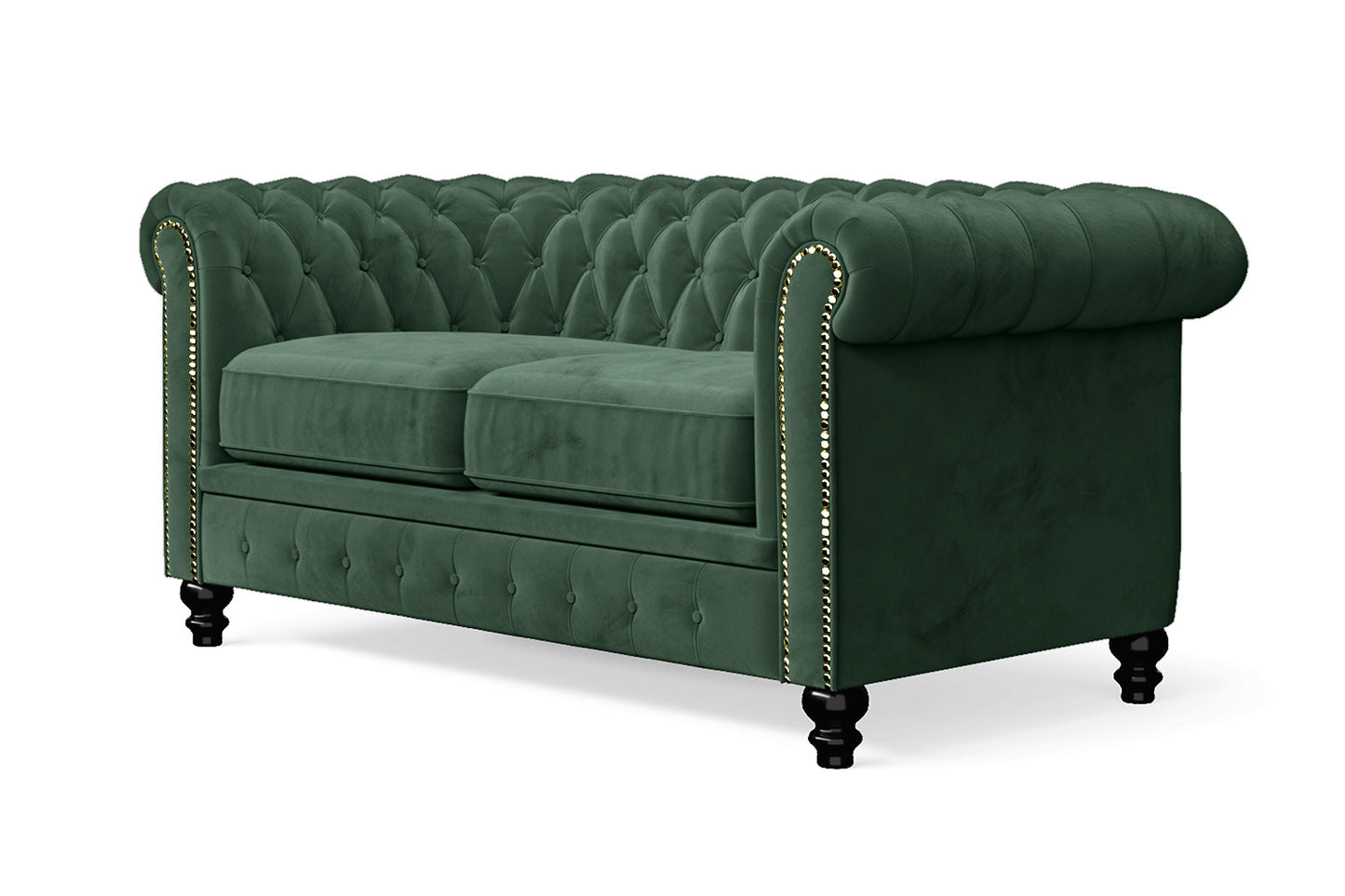 Aversa 2 Seater Sofa Green Velvet