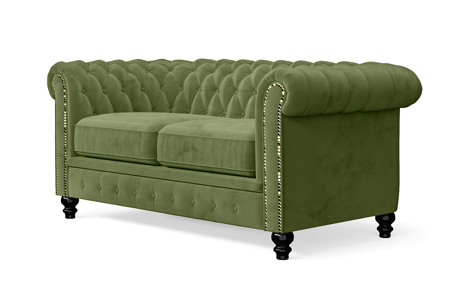 Aversa 2 Seater Sofa Lime Velvet