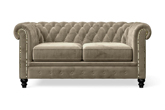 Aversa 2 Seater Sofa Sand Velvet