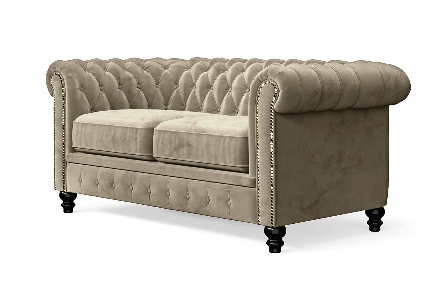 Aversa 2 Seater Sofa Sand Velvet