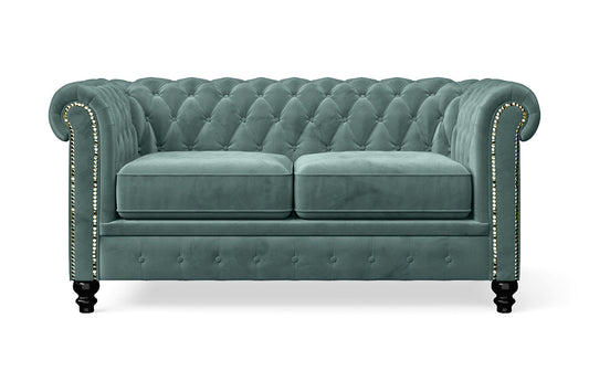 Aversa 2 Seater Sofa Teal Velvet