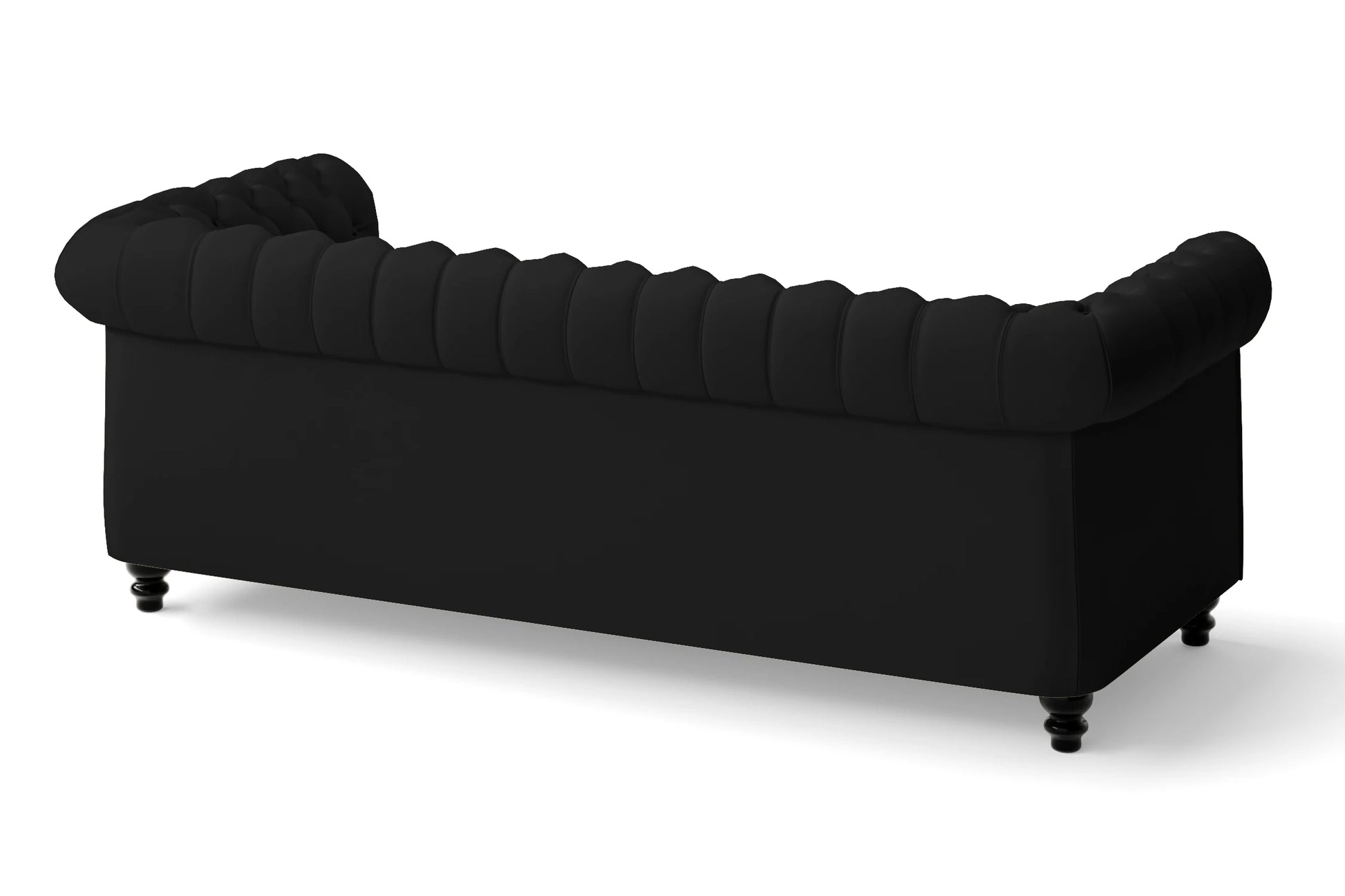 Aversa 3 Seater Sofa Black Leather