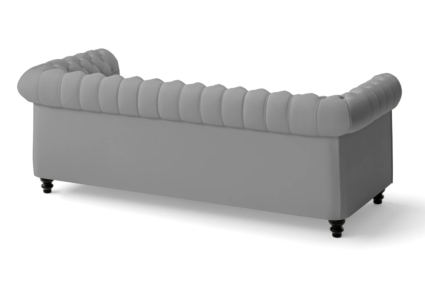 Aversa 3 Seater Sofa Grey Leather