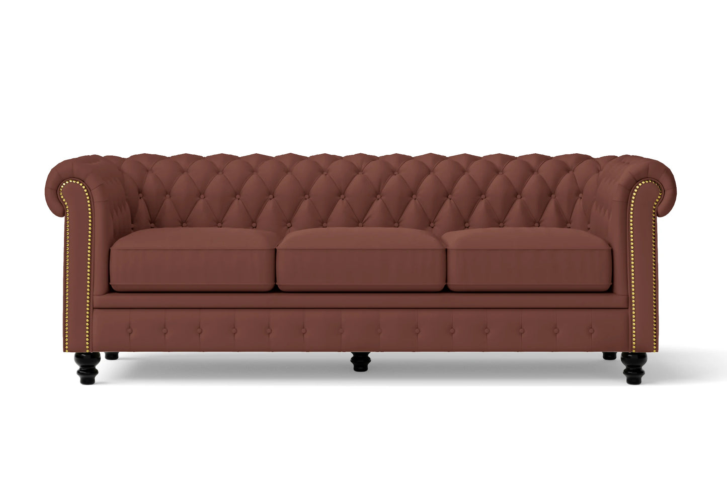 Aversa 3 Seater Sofa Mauve Leather