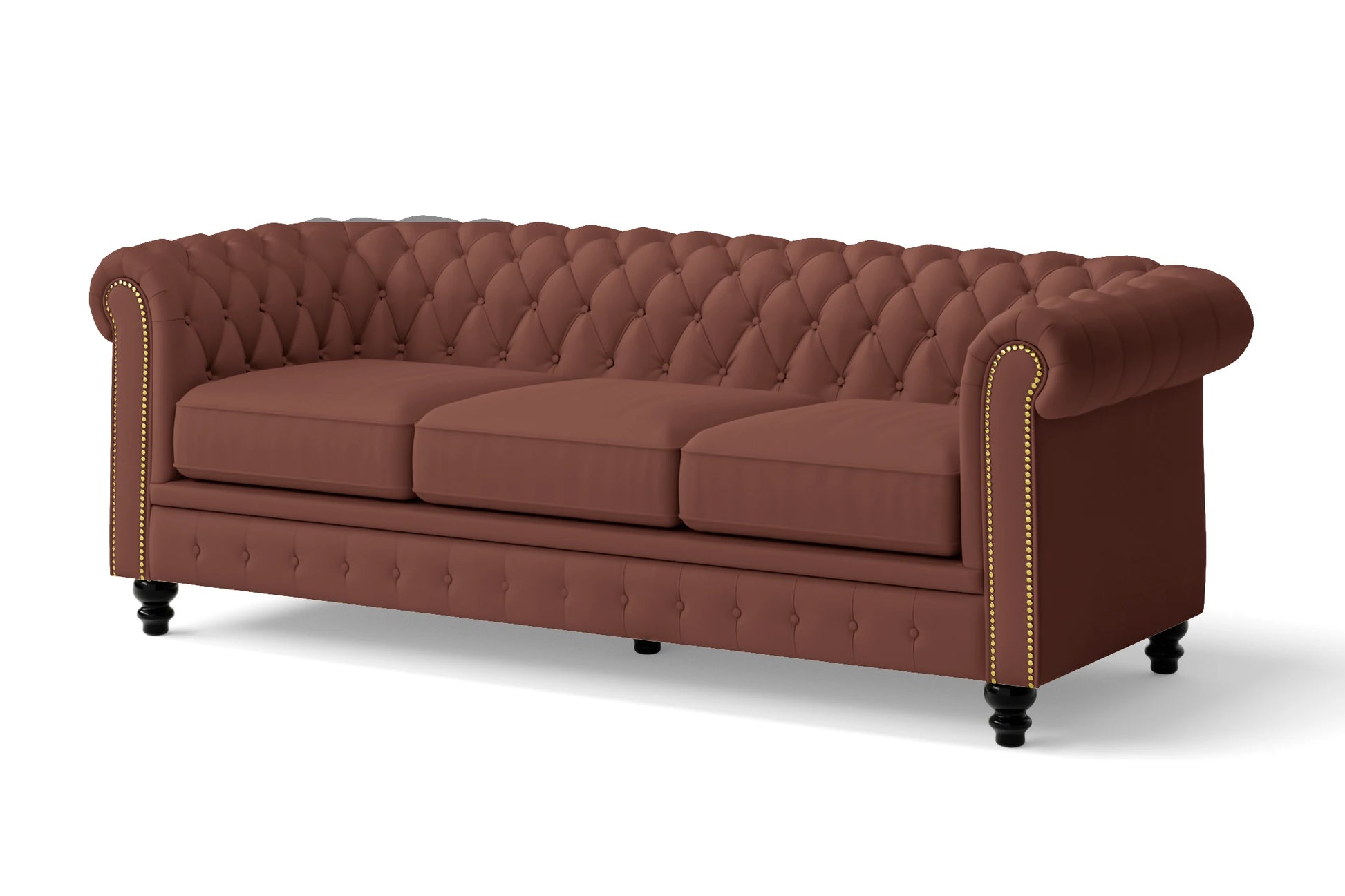 Aversa 3 Seater Sofa Mauve Leather