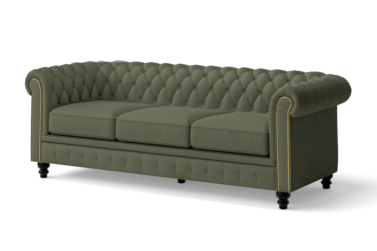 Aversa 3 Seater Sofa Sage Leather