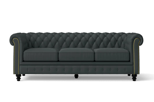 Aversa 3 Seater Sofa Slate Leather