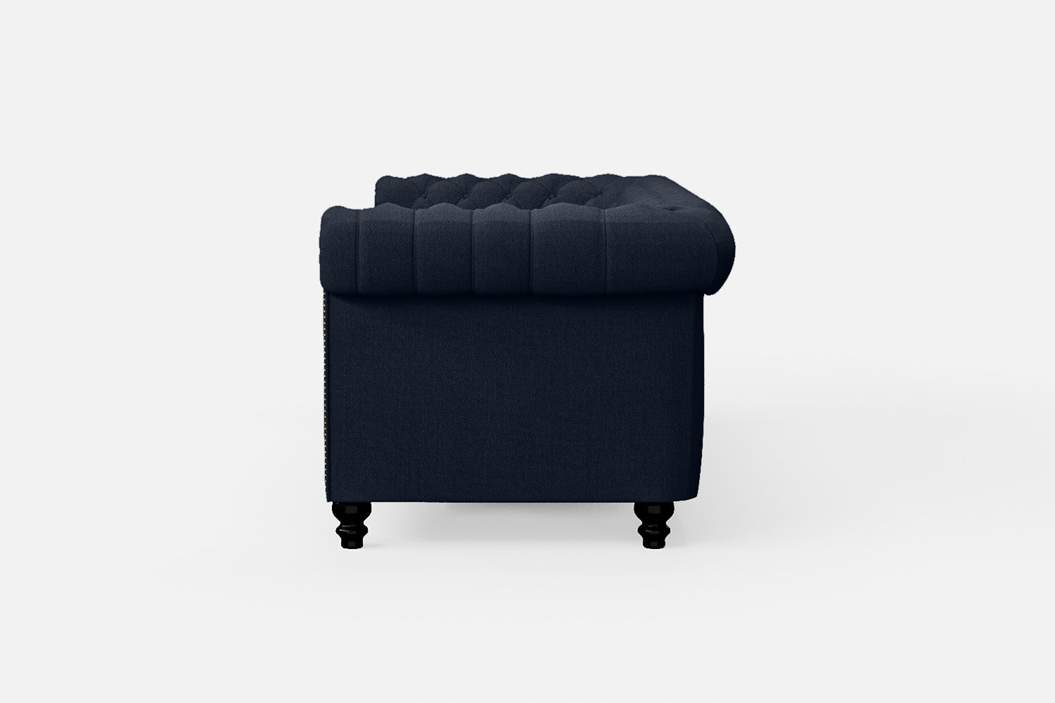 Aversa 3 Seater Sofa Dark Blue Linen Fabric