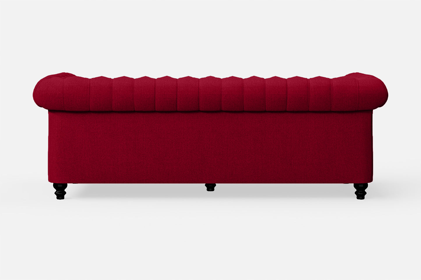 Aversa 3 Seater Sofa Red Linen Fabric