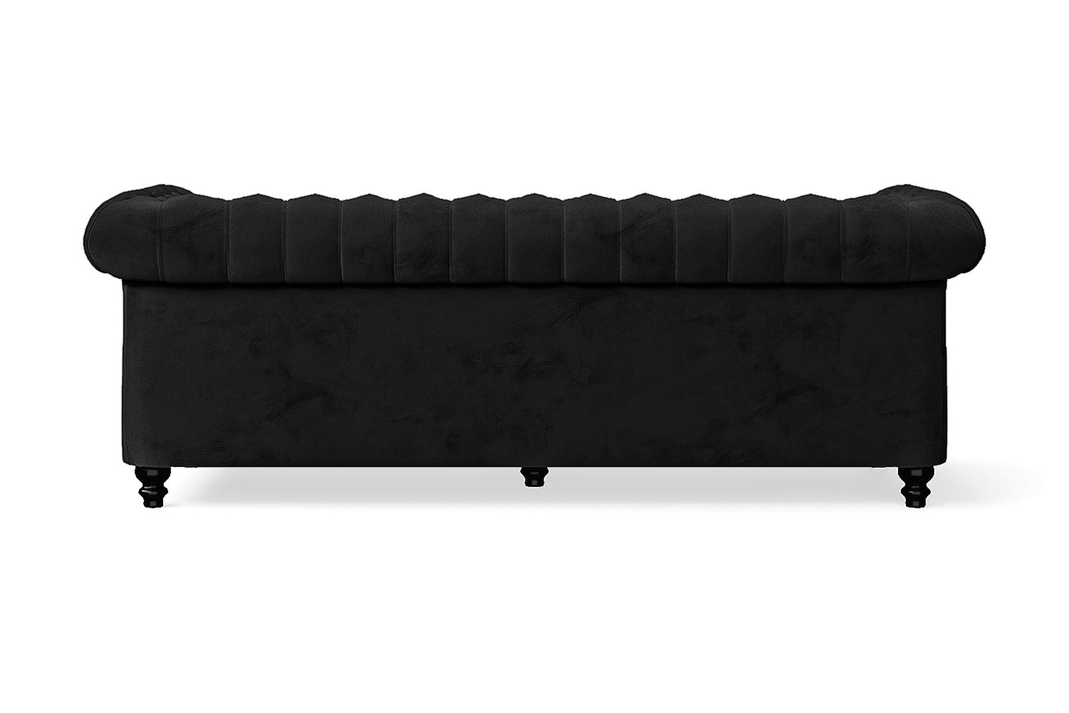 Aversa 3 Seater Sofa Black Velvet