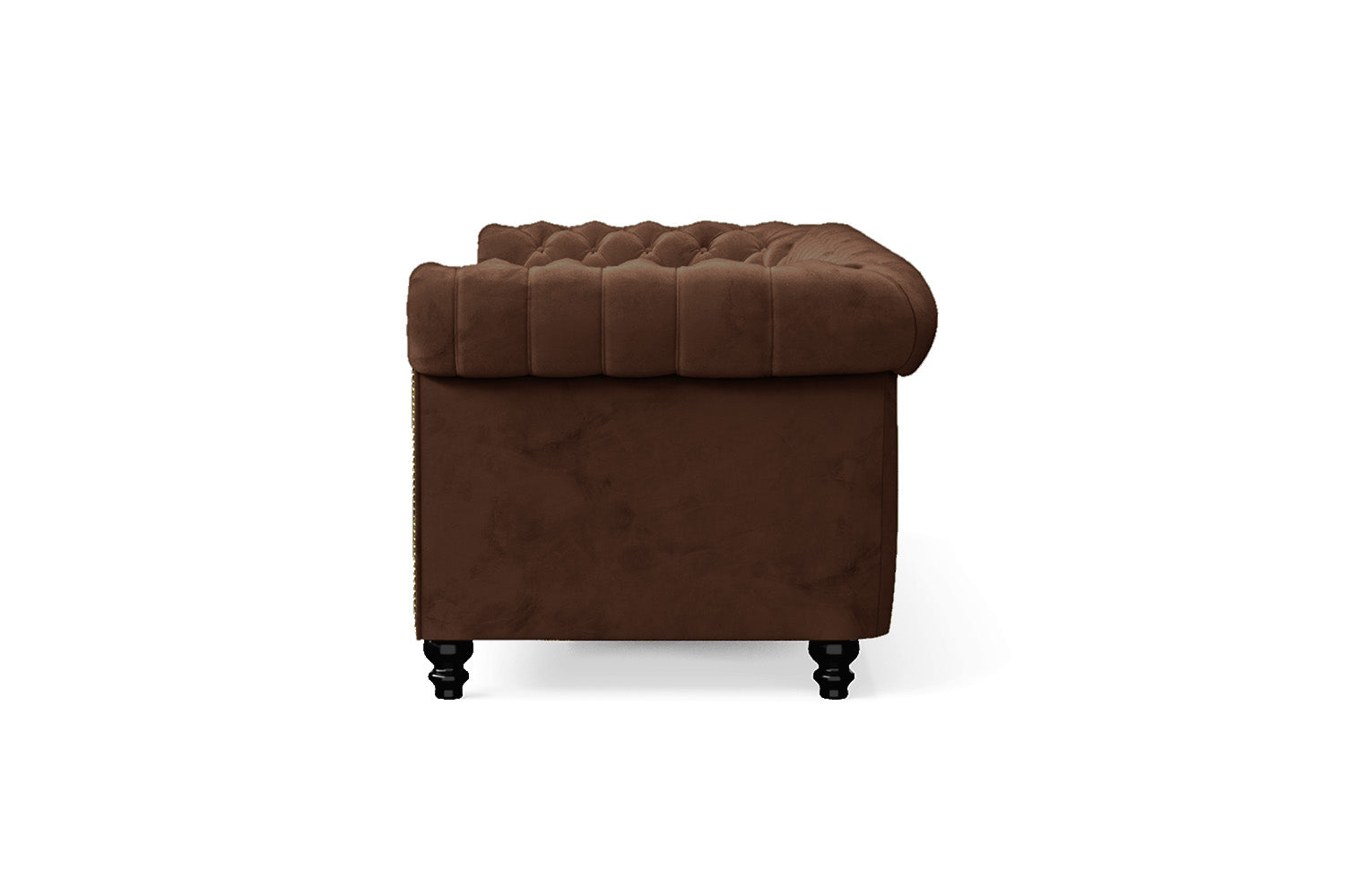 Aversa 3 Seater Sofa Coffee Brown Velvet