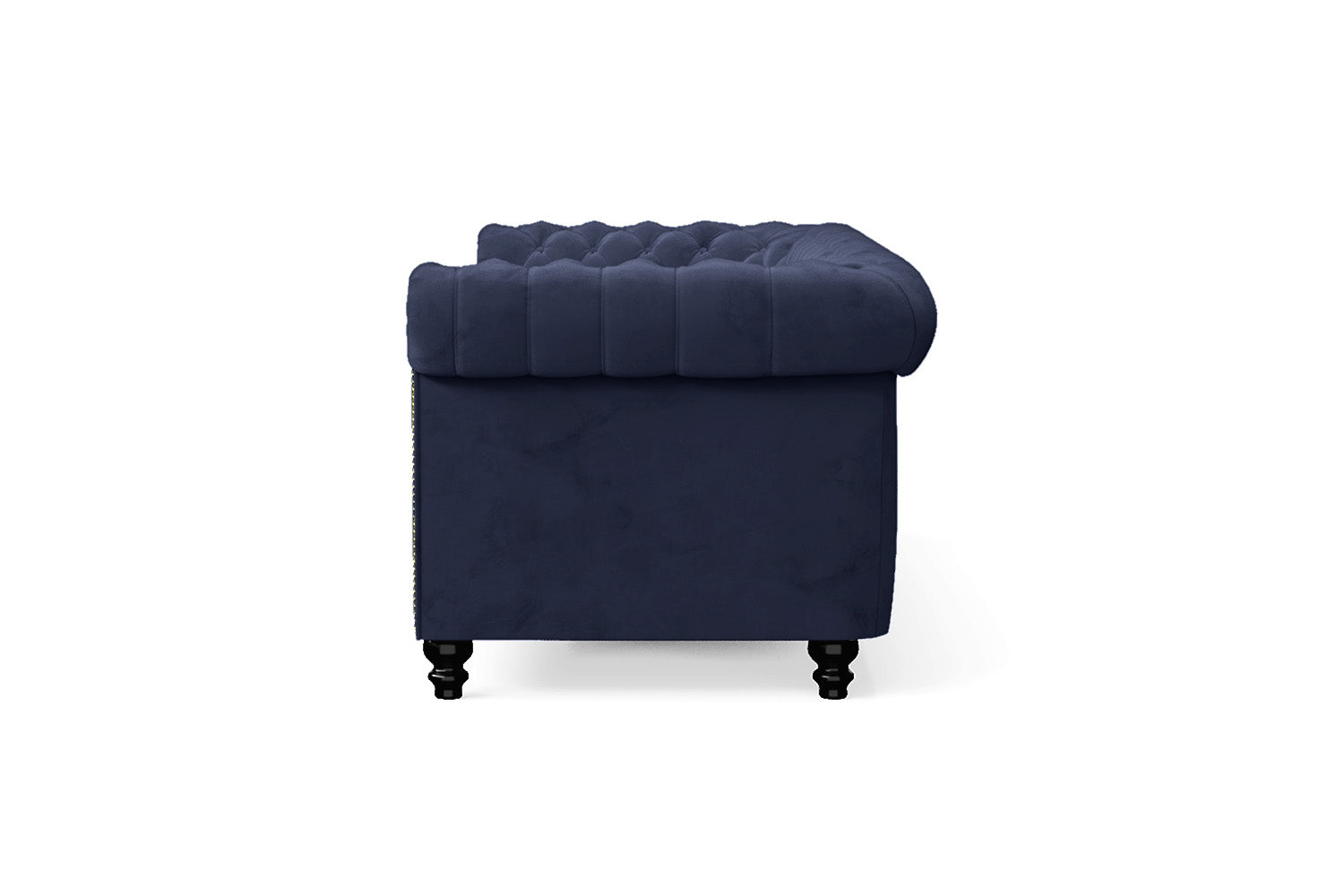 Aversa 3 Seater Sofa Dark Blue Velvet