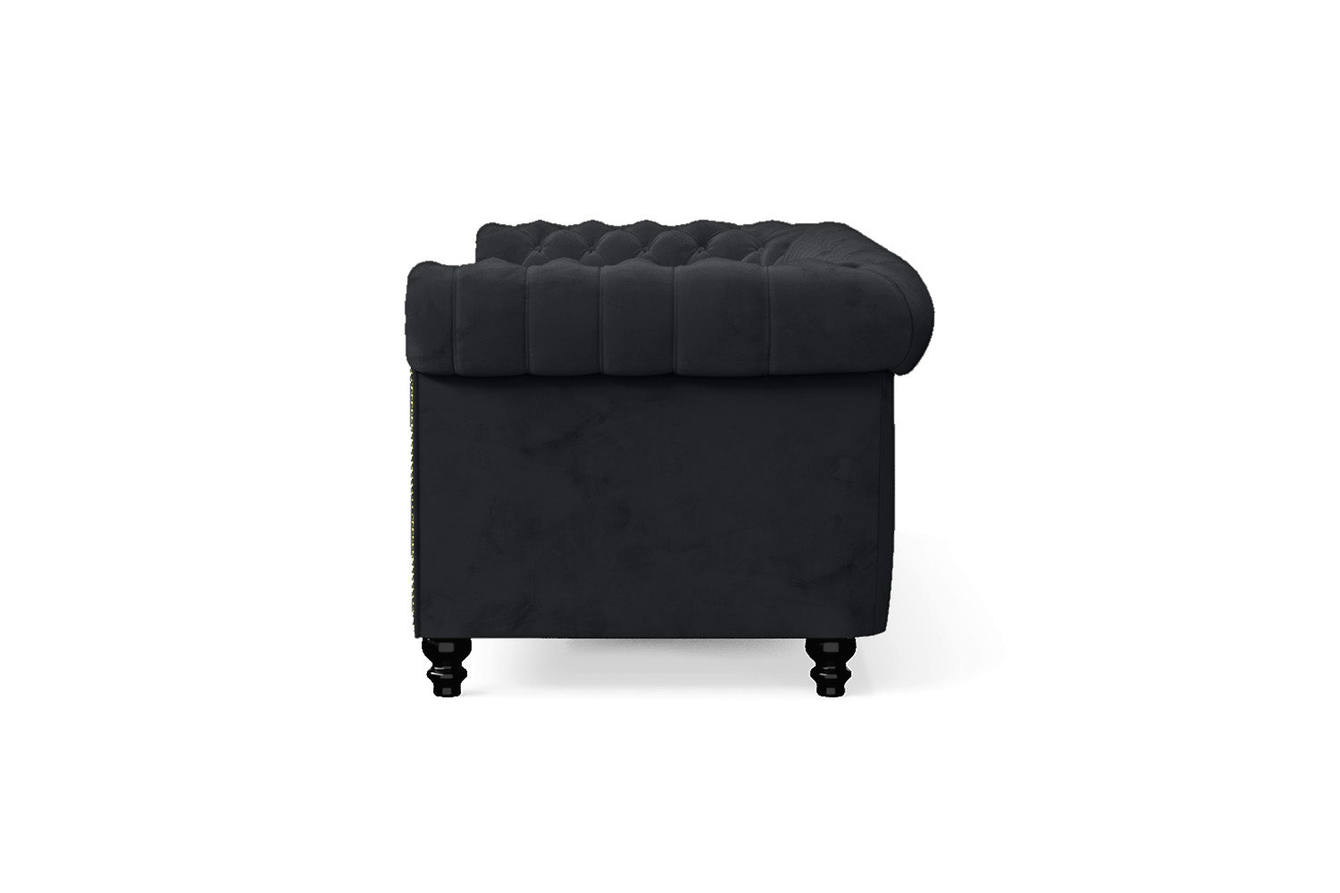 Aversa 3 Seater Sofa Dark Grey Velvet