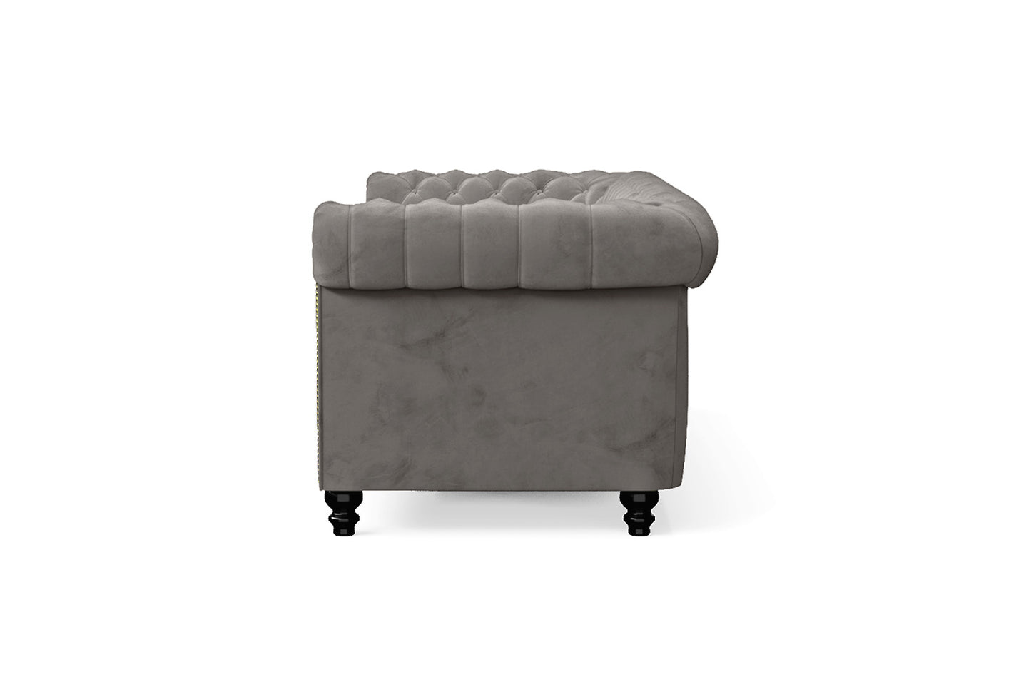 Aversa 3 Seater Sofa Grey Velvet