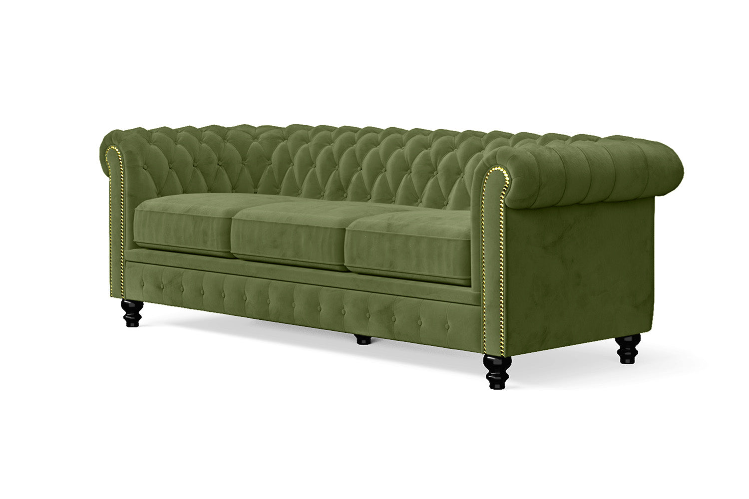 Aversa 3 Seater Sofa Lime Velvet