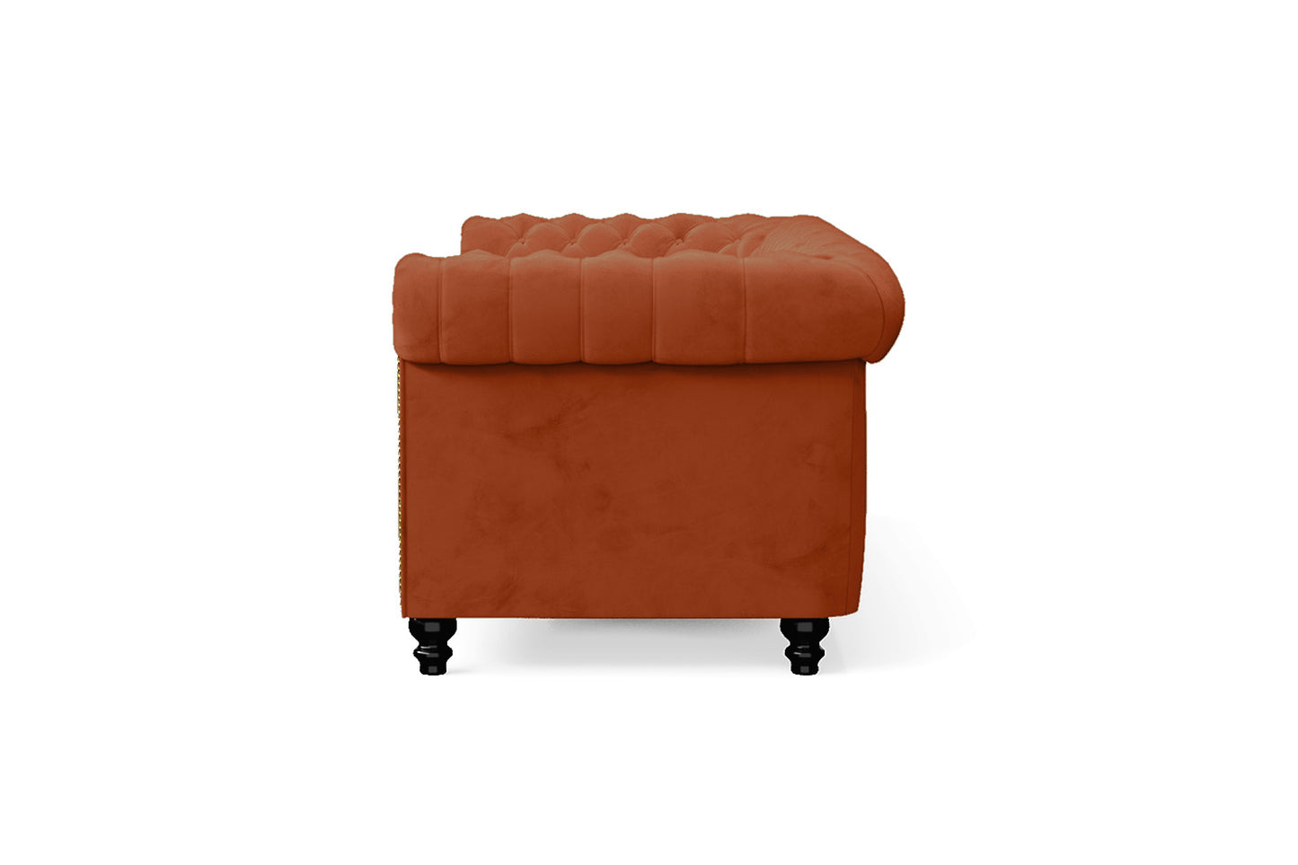 Aversa 3 Seater Sofa Orange Velvet