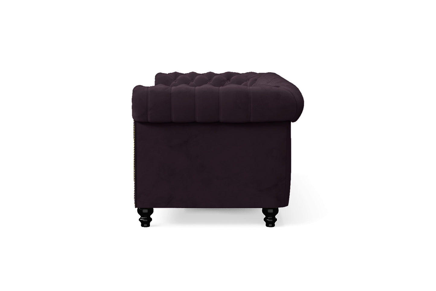 Aversa 3 Seater Sofa Purple Velvet