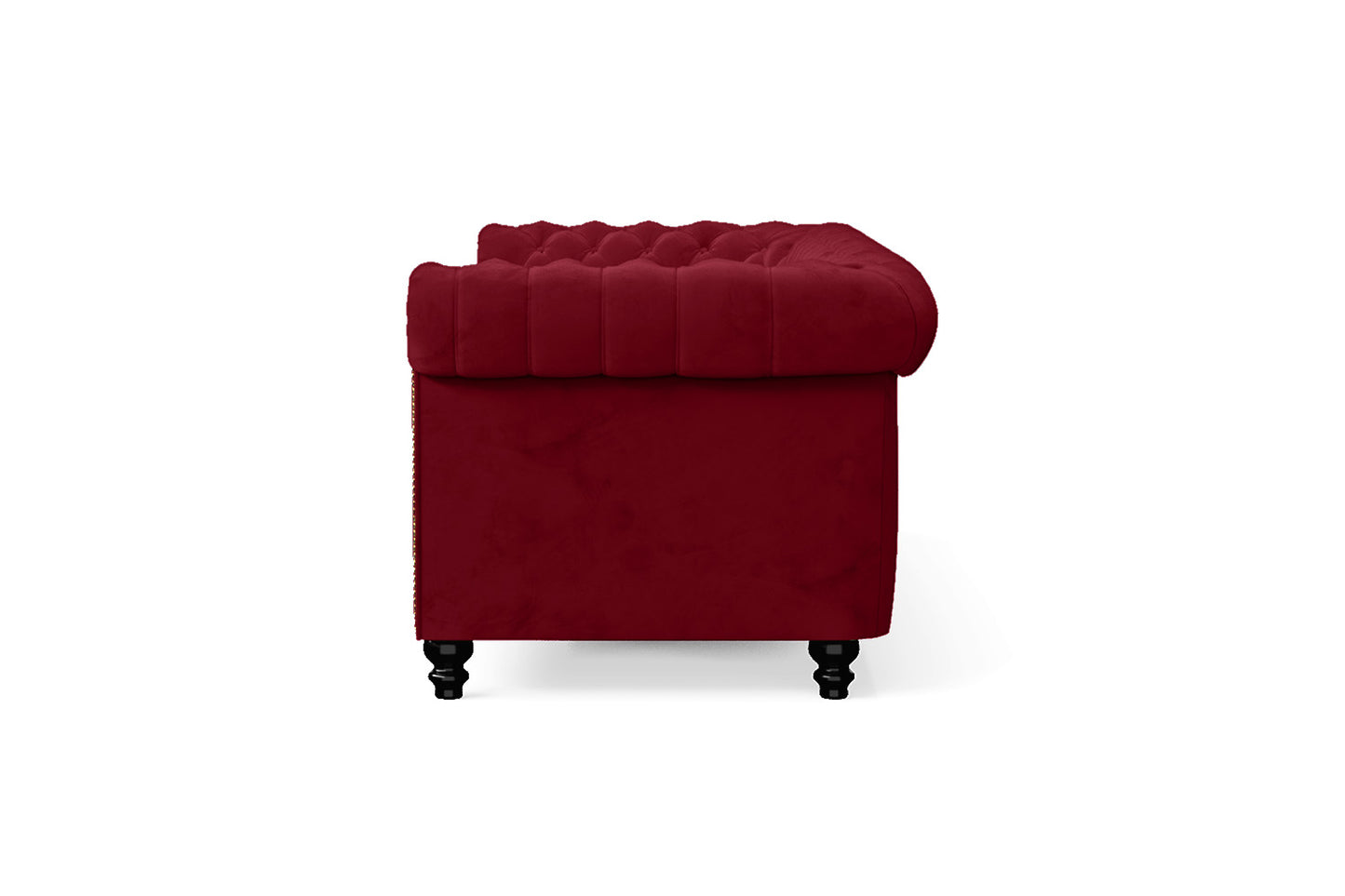 Aversa 3 Seater Sofa Red Velvet