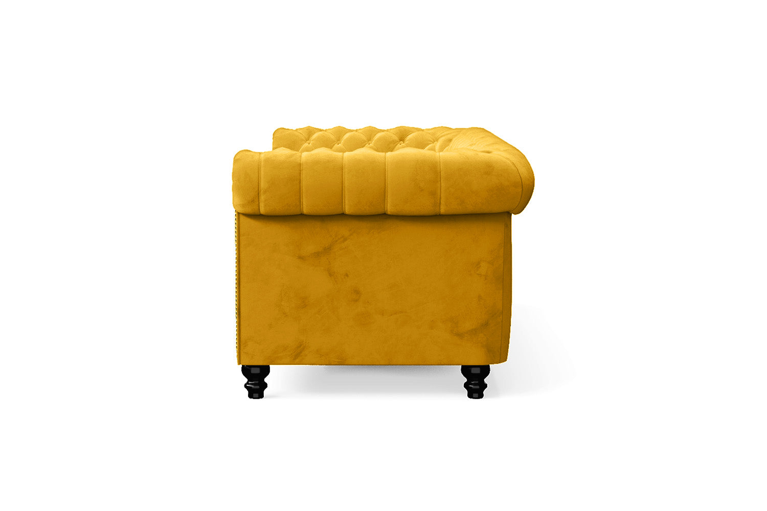 Aversa 3 Seater Sofa Yellow Velvet