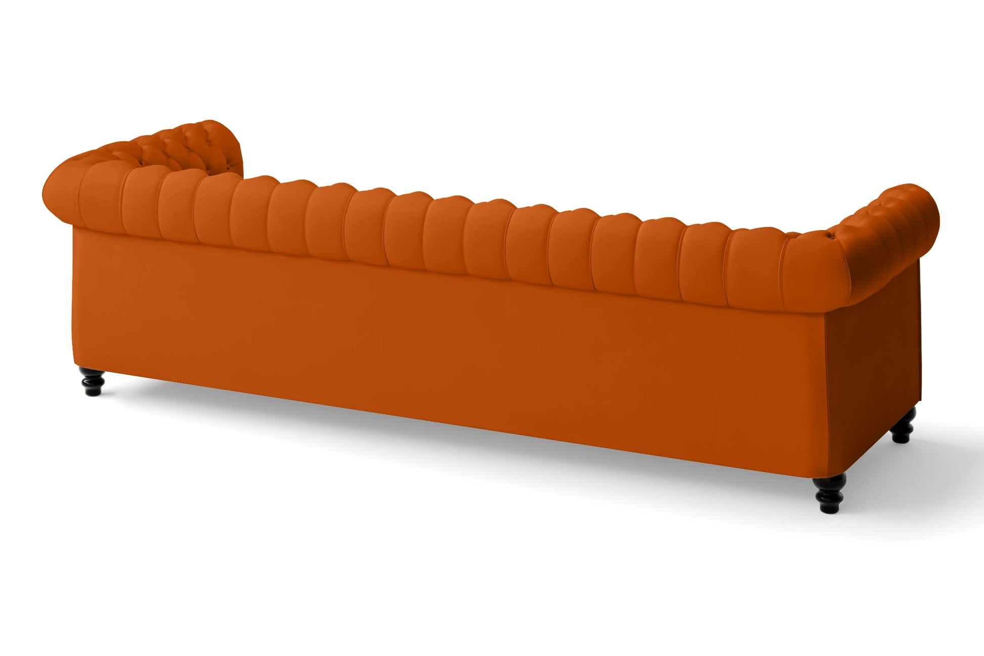 Aversa 4 Seater Sofa Orange Leather