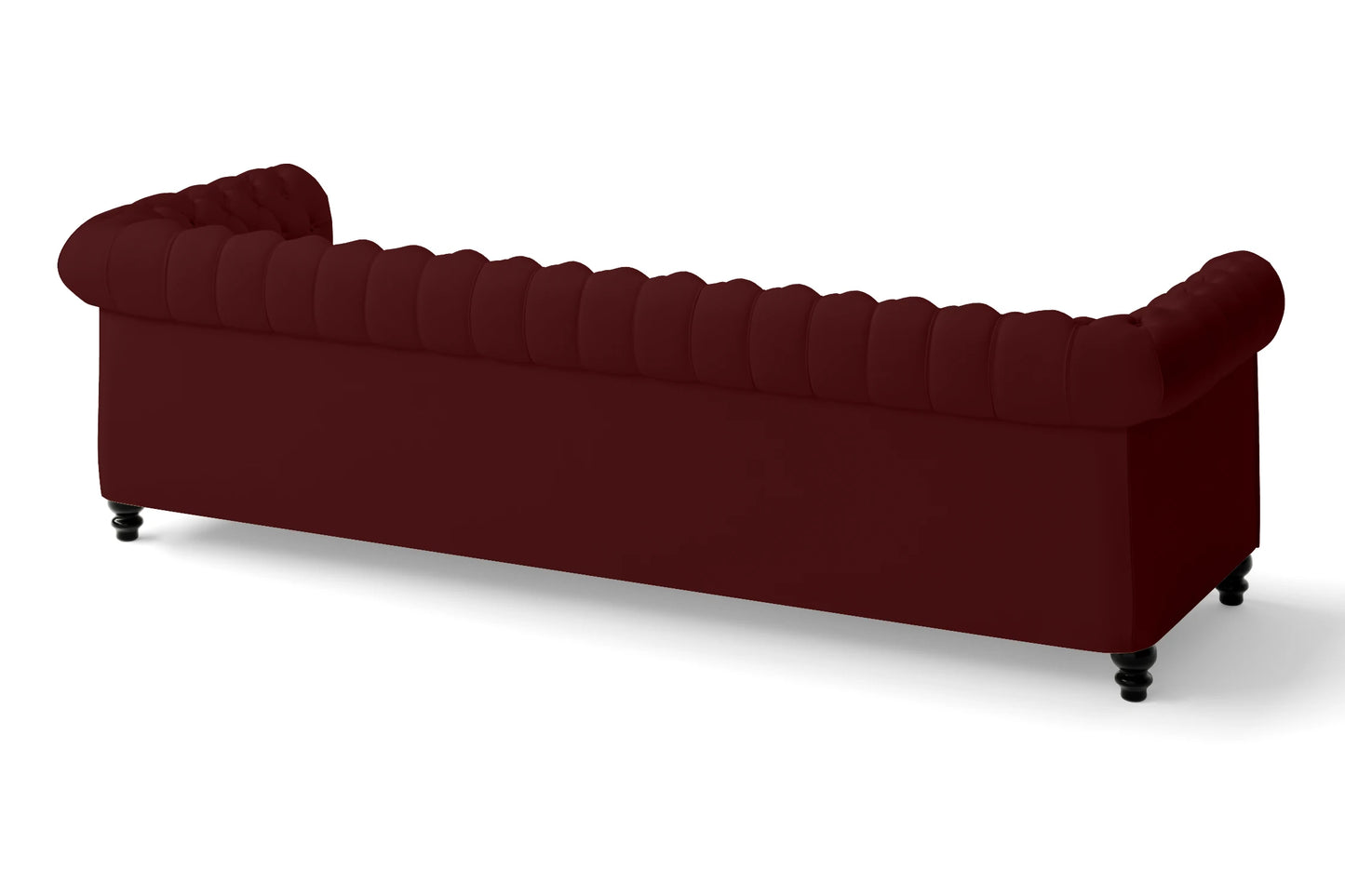 Aversa 4 Seater Sofa Red Leather