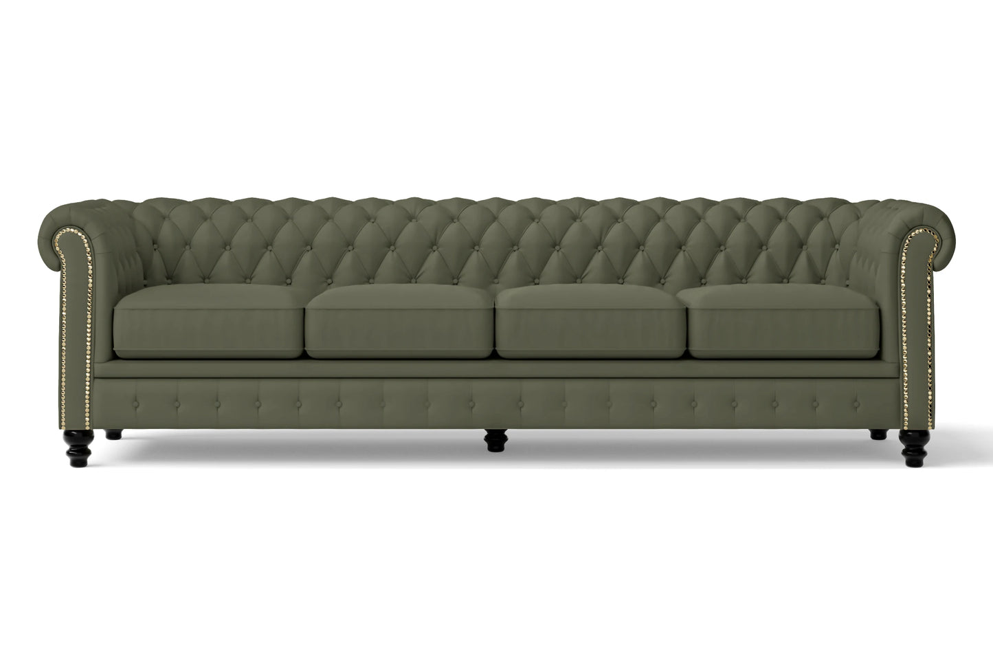 Aversa 4 Seater Sofa Sage Leather