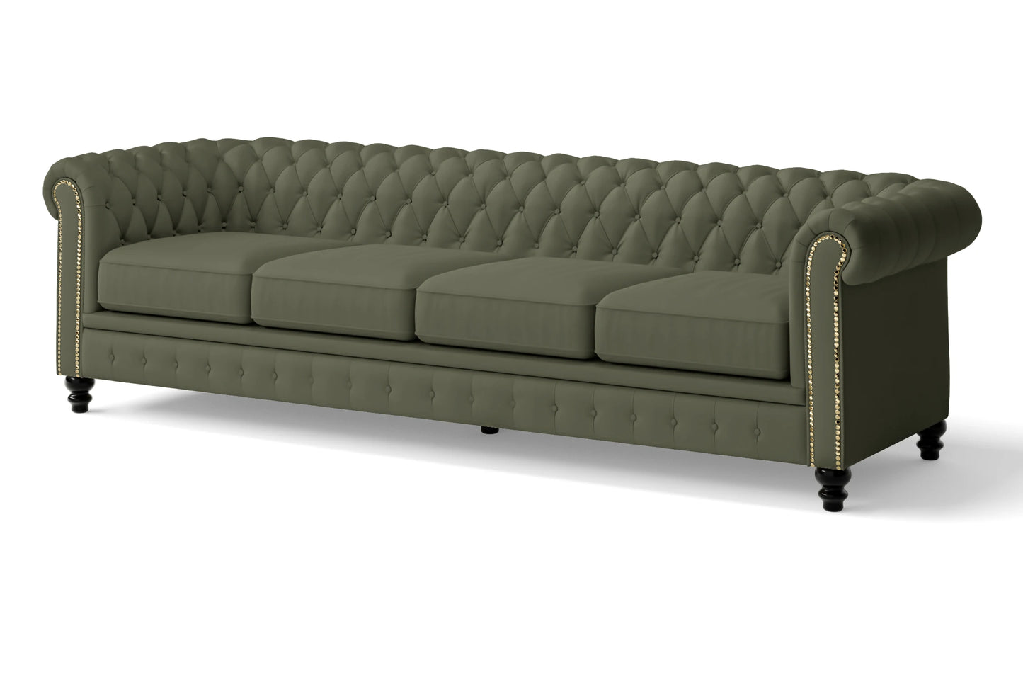 Aversa 4 Seater Sofa Sage Leather