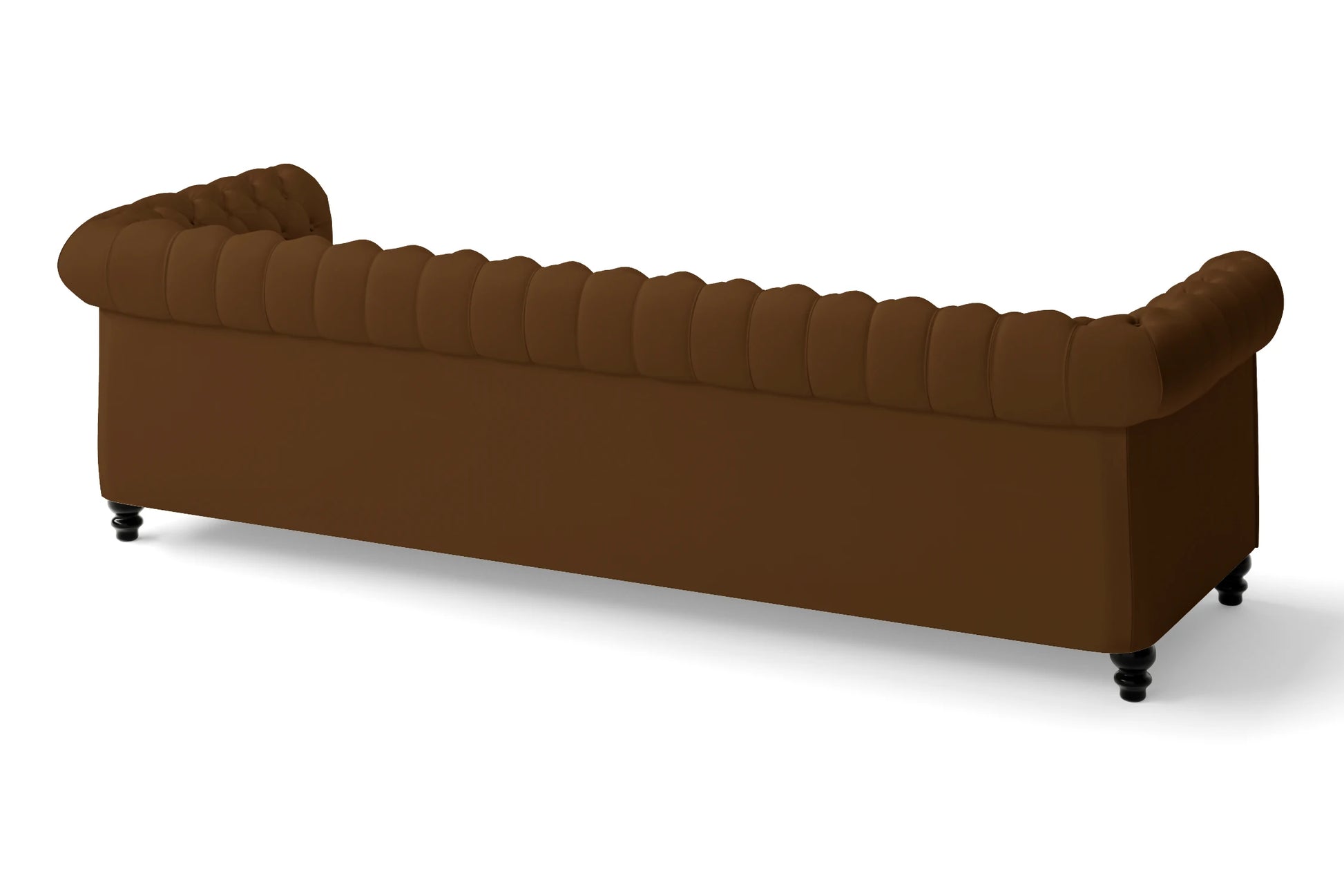 Aversa 4 Seater Sofa Walnut Brown Leather