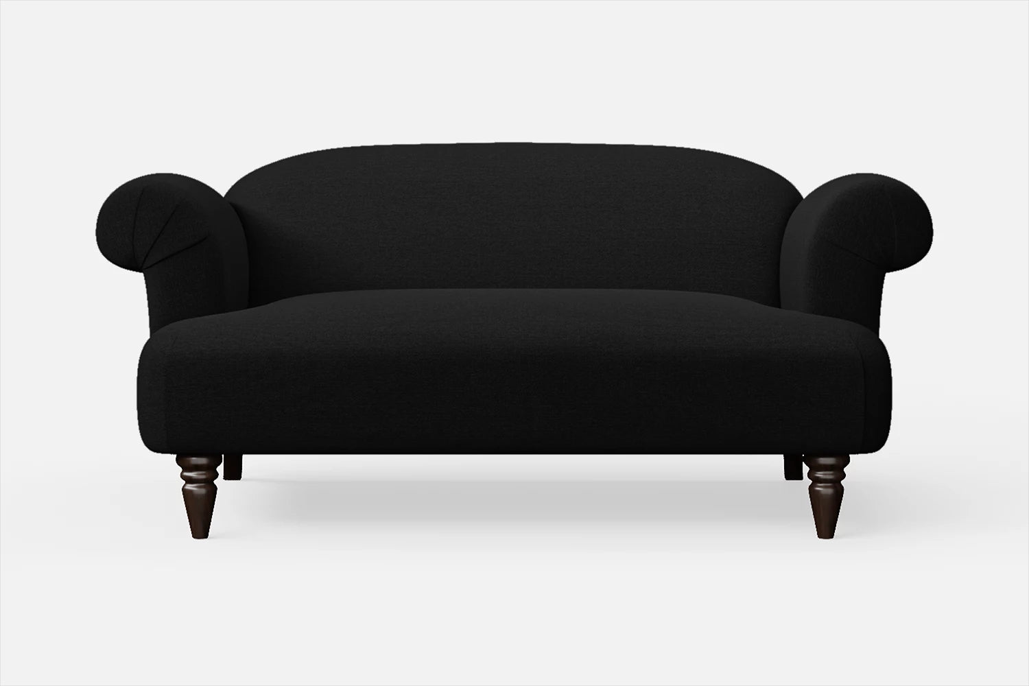 Barberton 2 Seater Sofa Black Linen Fabric