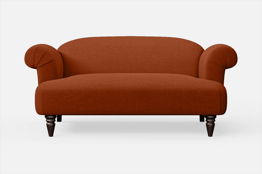 Barberton 2 Seater Sofa Orange Linen Fabric