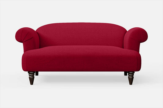 Barberton 2 Seater Sofa Red Linen Fabric