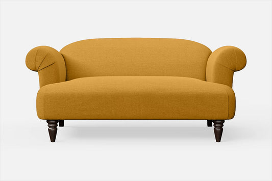 Barberton 2 Seater Sofa Yellow Linen Fabric