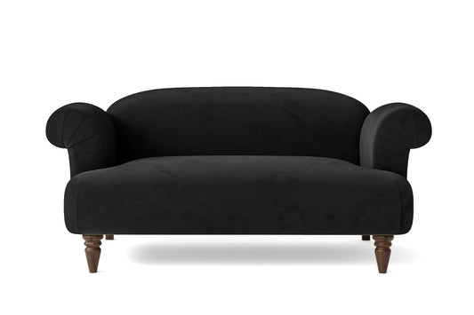 Barberton 2 Seater Sofa Black Velvet