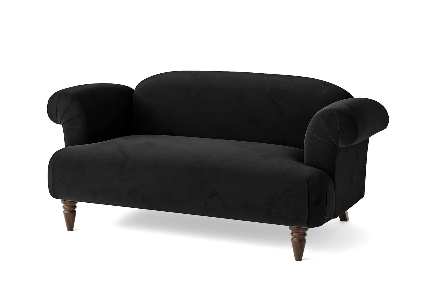 Barberton 2 Seater Sofa Black Velvet