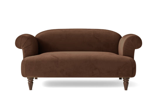 Barberton 2 Seater Sofa Coffee Brown Velvet