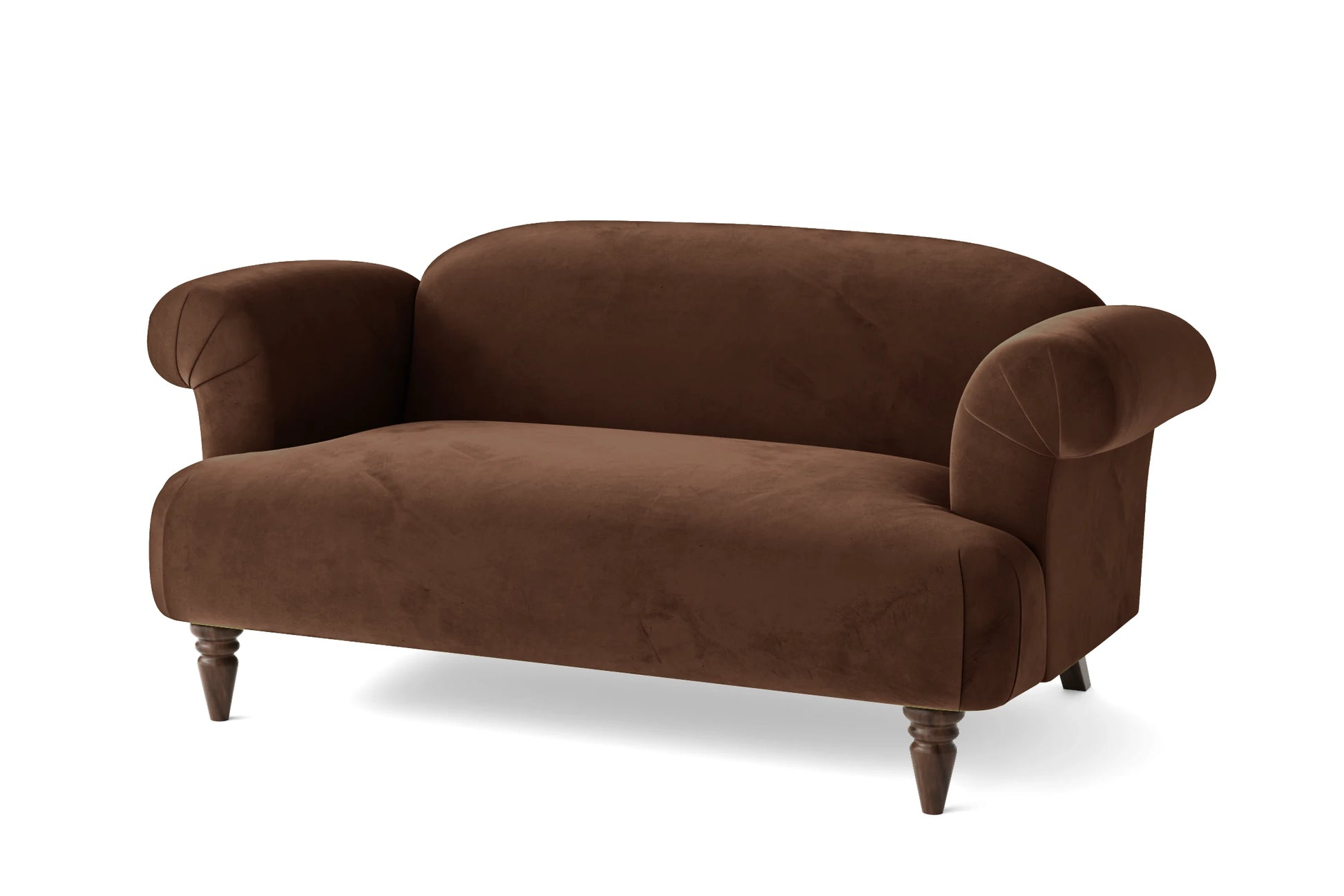 Barberton 2 Seater Sofa Coffee Brown Velvet